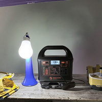 Générateur solaire 200W, alimentation de secours d'urgence, mini station d'alimentation portable silencieuse pour l'extérieur, Lifepo4 avec prises AC
