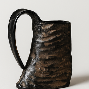 แก้วน้ำทำมือจากเขาควายดำสไตล์โมเดิร์นของ Rani Industries ขายดีที่สุด พร้อมหูจับ กันน้ำ เหมาะสำหรับตกแต่งงานแต่งงานและเป็นของขวัญ - Product Image 1