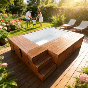 High-Quality 1 Meter Deep <b>Small</b> Resort Hotel Outdoor Above Ground Fiberglass <b>Swimming</b> <b>Pool</b> - Product Image 6
