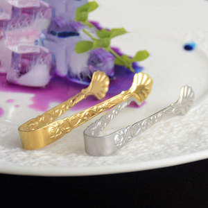 Metal <b>Serving</b> <b>Tongs</b> with Gold and Silver Color Plated Finished Perfect for Kitchenware Tools and Elegant Home Dining Use - Product Image 5