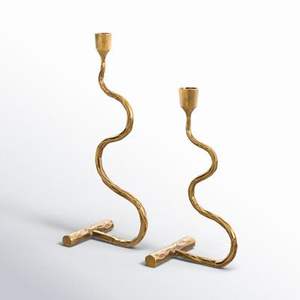 Bougeoir décoratif en fer moderne, décoration artistique pour la maison, accent de Noël, centre de table, fait à la main - Product Image 1