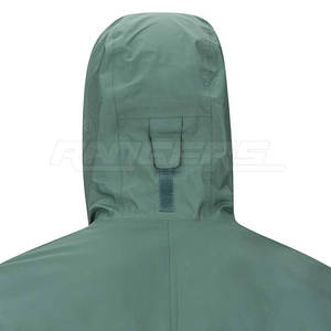 Vestes de pluie vert olive pour hommes, streetwear décontracté, imperméable, coque extérieure, logo personnalisé, export en gros, vestes imperméables - Product Image 6