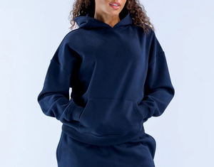 Sweat-shirt à capuche en molleton de coton de qualité supérieure, à épaules tombantes, poids lourd, pour femmes, vente en gros personnalisée, forte demande - Product Image 4