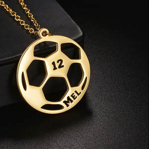 Collar con colgante de moda chapado en oro PVD de 14K y 18K, de acero inoxidable 316L personalizado, joyería fina, collar de béisbol para mujeres y hombres - Product Image 6