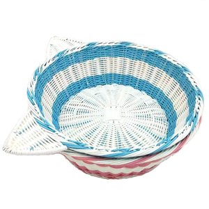 ลดราคา! ตะกร้าเตียงแมวทำมือตะกร้าหวายสำหรับสัตว์เลี้ยง - Product Image 2