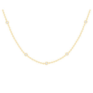 Rikhava colgante de diamante redondo con cadena, superventas, accesorios de moda para bodas, compromisos y fiestas - Product Image 1