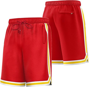 Nouvel arrivage de shorts de basket-ball décorés vintage shorts de gym décontractés surdimensionnés avec logo personnalisé impression par sublimation caractéristique respirante - Product Image 4