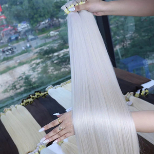 Top Trending Vietnamese Virgin Hair Extensions Tangle-Free Natural Wavy Soft Silky Touch Super Double Drawn <b>Bleached</b> Hair - Product Image 5