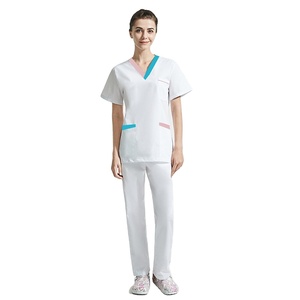 Uniformes del personal del hospital Conjunto de ropa de trabajo Salón de belleza y exfoliante de tienda de mascotas para enfermería para el personal Uniformes DE TRABAJO - Product Image 1