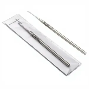 Juego de cinceles dentales de acero inoxidable con mango estriado, instrumento periodontal Clase I, color plata, precio asequible - Product Image 2