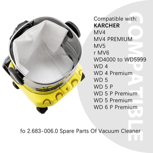 Sacs filtrants pour aspirateur Karchers MV4 MV5 WD4 WD5 WD6 Sacs à poussière pour aspirateur - Product Image 3