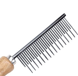 Toilettage pour animaux de compagnie peigne à puces chien perte de manche en bois dents de fer simples respectueux de l'environnement - Product Image 3