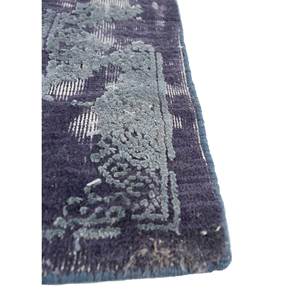 Tapis rectangulaire en coton biologique bleu Konstrukt, tissé à la main, en laine, bambou et soie, motif médaillon, pour la maison, le couloir, modèle HWB-5006 - Product Image 4