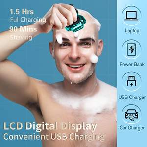 Rasoir Électrique pour Hommes Étanche Sans Fil Rechargeable avec Kit de Toilettage Humide/Sec IPX7 pour le Corps - Product Image 6