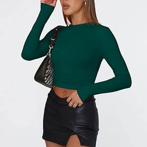 Camisas de Manga Larga Personalizadas de Fábrica, Venta Caliente, Precio Económico, Alta Calidad, Camisas de Manga Larga Lisas de Color Sólido para Mujer - Product Image 5