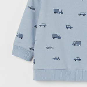 Sudadera con cuello redondo marrón para bebé personalizada, conjunto de Top corto con cuello, estilo informal para niños - Product Image 5