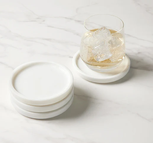 Regalos personalizados Posavasos de mármol de piedra Cantidades a granel Excelente calidad 10cm 4 pulgadas Posavasos de vidrio con taza de mármol - Product Image 2