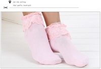 Chaussettes de cheville à volants blanches froufrous blanc opaque dentelle volants garniture supérieure chaussette Bobby pour filles solide