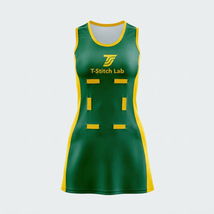 Uniforme de netball pour femmes de qualité supérieure, sans manches, imprimé, personnalisé avec le nom de l'équipe, antibactérien, à séchage rapide, évacuant l'humidité, vêtements de sport - Product Image 3