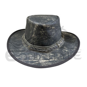 Sombreros de Cuero Australianos de Primera Calidad con Banda Trenzada, Sombrero de Vaquero para Hombres y Mujeres, para Viajes de Safari al Aire Libre, Sombrero Occidental Plegable - Product Image 5