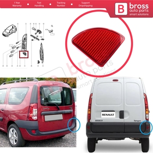 Réflecteur de pare-chocs arrière droit BSP1236-2 pour Kangoo MK1 Express Kubistar X76 Logan MK1 KS MCV Van 2004-2008 7700308719 - Product Image 5