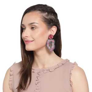 Buy Wholesale Woman Fashion Earrings Stylish Homemade Seed Bead Earrings Unique Fashion Handmade Jewellery Creative Design - Product Image 2