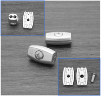 Clips de câble en acier galvanisé en forme d'œuf, pince à câble, double trou