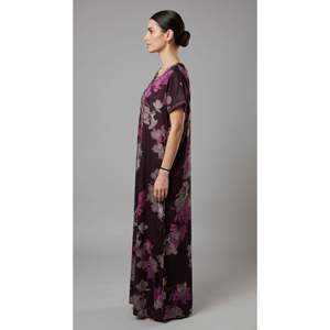 Chemise de nuit maxi élégante brodée pour femmes avec poche latérale, tissu doux et respirant, confortable - Product Image 6