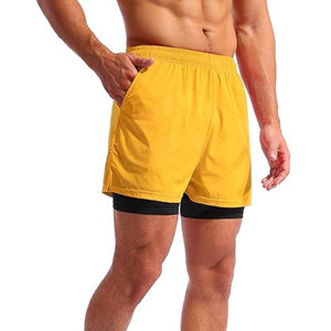 Pantalones cortos atléticos de doble capa de alta calidad en blanco liso Uso de invierno pantalones cortos para hombres en pantalones cortos de bajo precio para adultos - Product Image 2