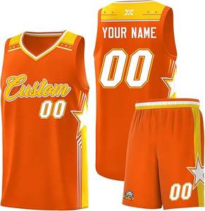 Uniforme de baloncesto personalizado impreso equipo y número conjunto de Baloncesto Superior y pantalones cortos para hombres/industria deportiva - Product Image 6