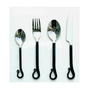 Ensemble de couverts en acier inoxydable avec finition miroir, parfait pour les mariages élégants et les fêtes de fin d'année - Product Image 2