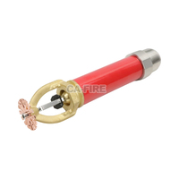 Sprinkler à sec standard rouge CA-Fire en laiton, équipement de lutte contre l'incendie d'urgence, construction pressée DN20