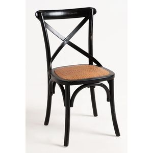 Sólido Cruz Silla Farmhouse PP Muebles para el hogar Respaldo para balcones Cafeterías Exteriores Hogar Oficina Salas de estar para comedor - Product Image 1