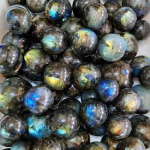Bola de esferas de labradorita de fuego múltiple Natural, colgante de cuarzo tallado para decoración del hogar, piedras preciosas curativas de cristal para Decoración - Product Image 1