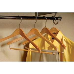 PERSONALIZADO HECHO A MANO MEJOR Estilo de boutique de alta calidad Percha de madera de loto de grado con muescas con percha de traje de barra - Product Image 6