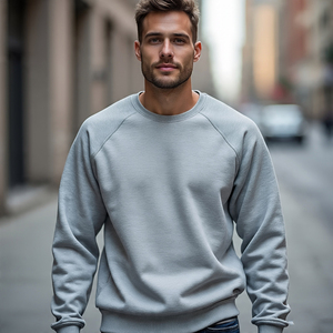Sweatshirts surdimensionnés délavés à l'acide Sweat-shirt vintage respirant en coton et polyester Sweat-shirt ras du cou Stone Wash Sweat-shirts Hommes - Product Image 2
