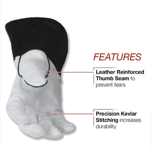 Gants de soudage en cuir de vache pour hommes, coupe ajustée, Protection à manches longues - Product Image 3