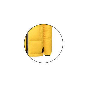 Veste d'hiver matelassée en polyester 100% personnalisée OEM, respirante, chaude, avec capuche en fourrure de mouton, poches, grande taille, tricotée - Product Image 6