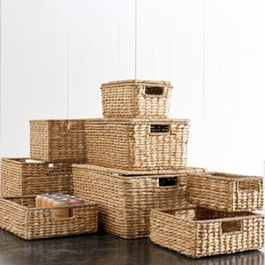 ตะกร้าใส่ของสำหรับตกแต่งบ้านใช้ประจำวันทำจากผักตบชวาแห้งด้วยมือเป็นมิตรกับสิ่งแวดล้อม - Product Image 2