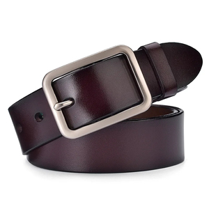 Ceintures en cuir véritable pour hommes Ceinture en cuir fendu avec boucles en alliage de verrouillage - Product Image 1