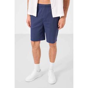 TOMMYLIFE Short chino tissé léger et flexible pour homme - Vêtement d'été décontracté et confortable en bleu marine et gris - Product Image 2