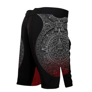 Pantalones cortos de MMA con estampado de sublimación personalizado más vendidos, tela de poliéster ligera, banda de cintura con Velcro, pantalones cortos de MMA de corte largo a la venta - Product Image 5