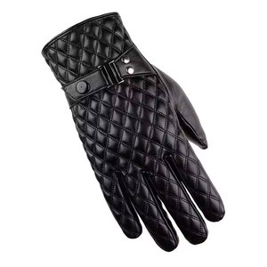 Gants en peau de mouton pour hommes en cuir PU thermique chaud écran tactile hiver ultraléger coupe-vent décontracté séchage rapide respirant pour la conduite - Product Image 3