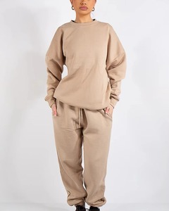 Conjunto Deportivo de Sudadera Larga para Mujer, Talla Grande, Hombros Caídos, con Logotipo Impreso en 3D, para Invierno/Otoño, 2 Piezas, Cómodo - Product Image 5