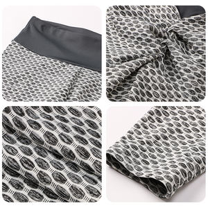 Pantalones de yoga sin costuras con estampado digital personalizado para mujer, mallas de cintura alta de punto transpirables con logotipo, mallas de sublimación informales - Product Image 6