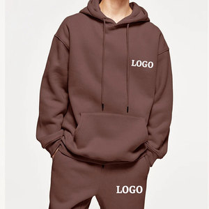 Survêtement de sport pour hommes personnalisé sweat à capuche de créateur simple imprimé patchwork bande cordon ensemble de pantalons droits motif solide - Product Image 6