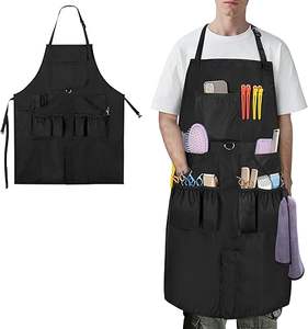 HODRANT Tablier de barbier, tablier de coiffeur avec plusieurs poches et sangle de cou réglable - Product Image 1