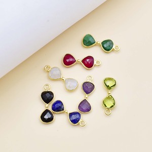 Moonstone สร้อยคอชุบทองทำมือจี้หัวใจหินคู่เสน่ห์ทันสมัยของขวัญเครื่องประดับโรแมนติกสำหรับผู้หญิง - Product Image 6