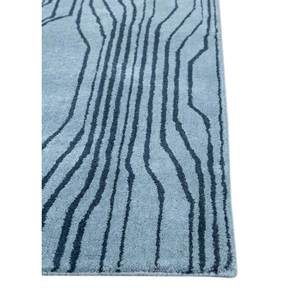 Alfombras Clásicas de Lana Azul Hechas a Mano, Tra-13011, para Sala de Estar, Pasillo, Alfombra Rectangular de 10 mm con Rayas de Diamantes, Hechas a Mano - Product Image 4