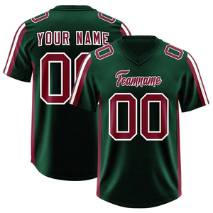 Camisetas de Fútbol Americano Unisex al por Mayor, Alta Calidad, 100% Poliéster, Tallas Grandes, Manga Corta, Personalizadas con Transferencia Térmica - Product Image 5